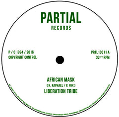 Liberation Tribe, Paul Fox - African Mask / Writing on the Wall 10" Partial Records ‎– PRTL 10011