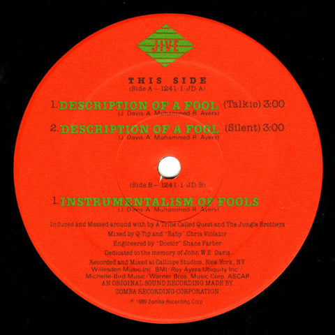 A Tribe Called Quest - Description Of A Fool 12" 124-1-JD Jive