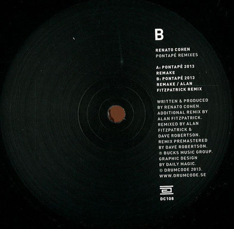 Renato Cohen ‎– Pontape Remixes - Drumcode ‎– DC108