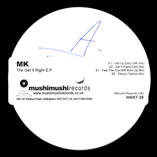 MK - The Get It Right E.P. 12" White Label Network Records NWKT 29
