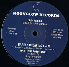 Universal Robot Band - Barely Breaking Even 12" Moonglow ‎– MG 103-D, Kinfine Records ‎– KINF004