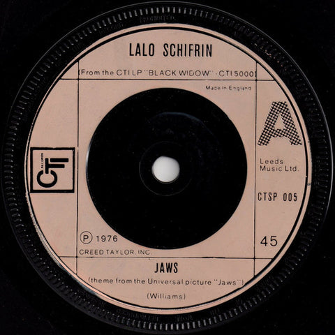 Lalo Schifrin ‎– Jaws 7" CTI Records ‎– CTSP 005