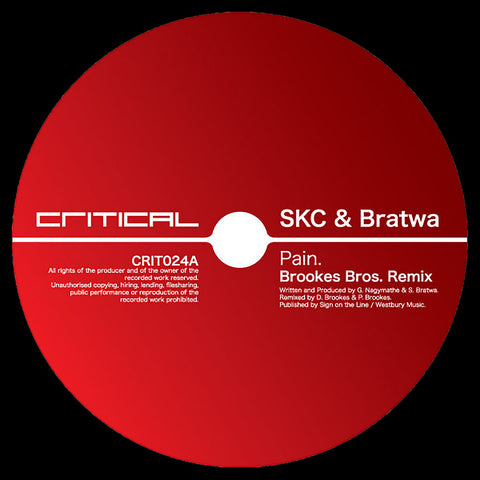 SKC & Bratwa / Futurebound - Pain / Fritenight Critical Recordings ‎– CRIT024