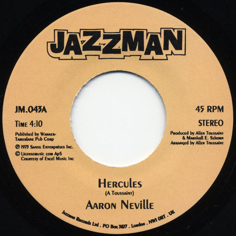 Aaron Neville / Cyril Neville ‎– Hercules / Gossip - Jazzman ‎– JM043