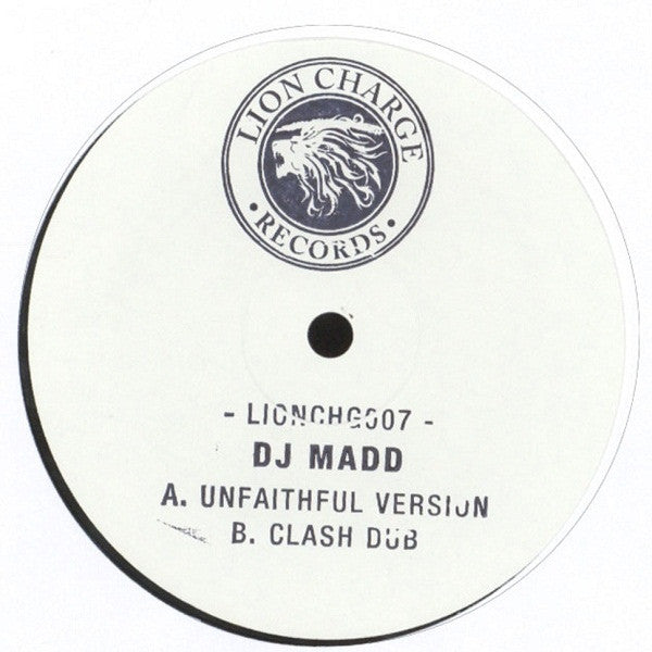 DJ Madd - Unfaithful Version / Clash Dub 12" White Label Lion Charge Records LIONCHG007