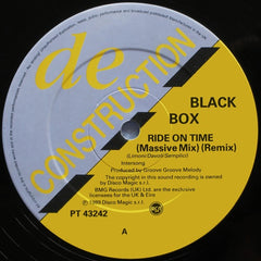 Black Box - Ride On Time (Remix) 12" Deconstruction, RCA PT 43242