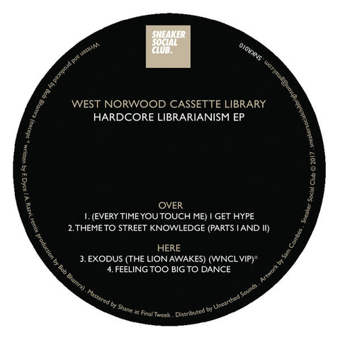 West Norwood Cassette Library ‎– Hardcore Librarianism EP - Sneaker Social Club ‎– SNKR010