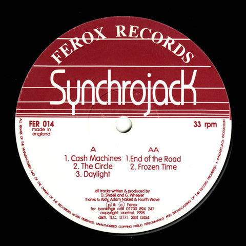 Synchrojack ‎– Cash Machines 12" FER014 Ferox Records