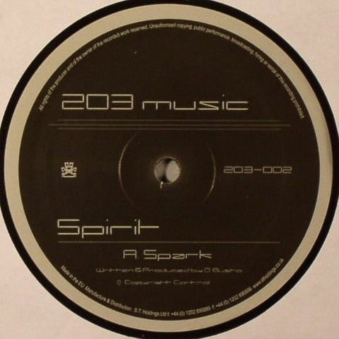 Spirit - Spark / Close Your Eyes 12" 203 Music 203-002