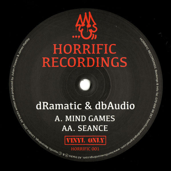 dRamatic & dbAudio ‎– Mind Games / Seance 12" Horrific Recordings ‎– HORRIFIC 001