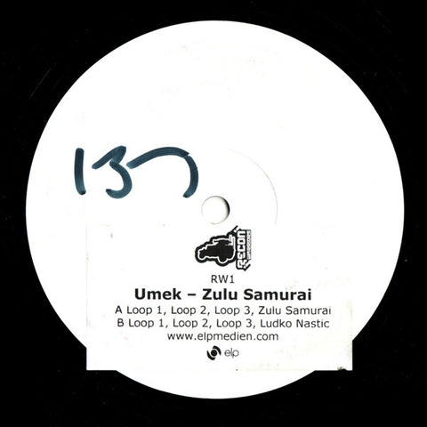 Umek - Zulu Samurai 12" PROMO RW1 Recon Warriors
