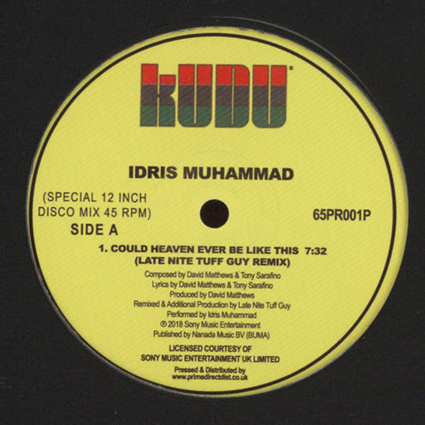Idris Muhammad ‎– Could Heaven Ever Be Like This - Kudu ‎– 65PR001P