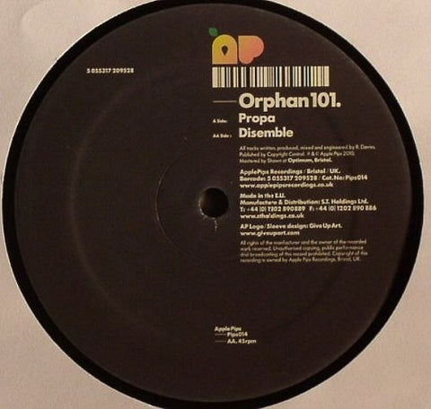 Orphan101 - Propa / Disemble 12" PIPS014 Apple Pips