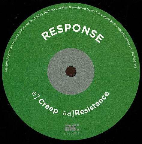 Response ‎– Creep / Resistance 12" Ingredients Records ‎– RECIPE036
