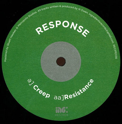 Response ‎– Creep / Resistance 12" Ingredients Records ‎– RECIPE036