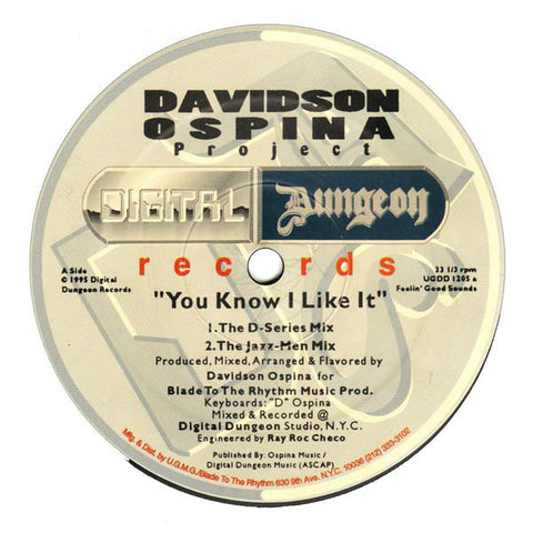Davidson Ospina ‎– You Know I Like It 12" Digital Dungeon Records ‎– UGDD 1205