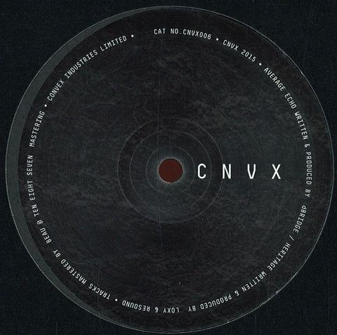 dBRIDGE & Loxy & Resound ‎– Average Echo / Heritage 12" CNVX ‎– CNVX006