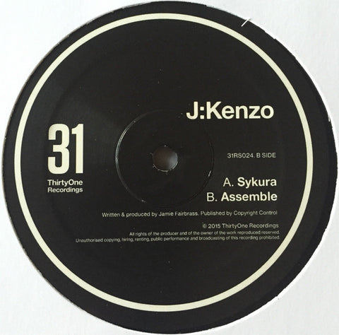J:Kenzo ‎– Sykura / Assemble 12" 31 Records ‎– 31RS024