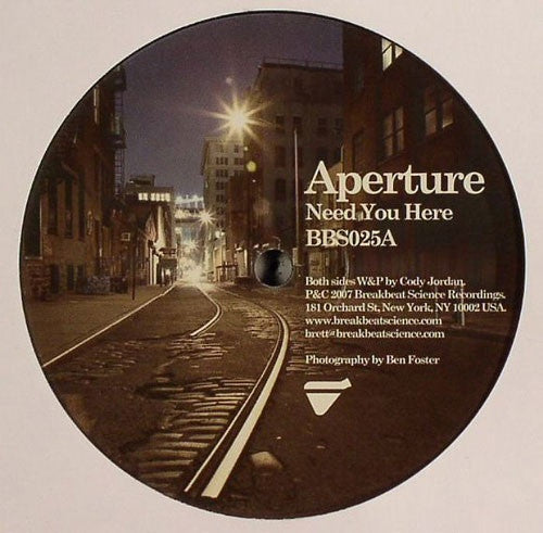 Aperture - Need You Here / Sleeping Giant 12" Breakbeat Science Recordings BBS025