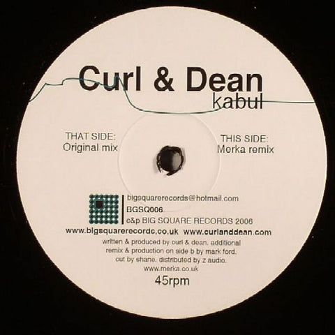 Curl & Dean ‎– Kabul 12" Big Square Records ‎– BGSQ006