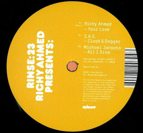 Richy Ahmed ‎– Rinse 23 - Rinse Recordings ‎– RINSE028