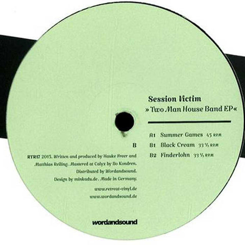 Session Victim ‎– Two Man House Band EP 12" Retreat ‎– RTR17