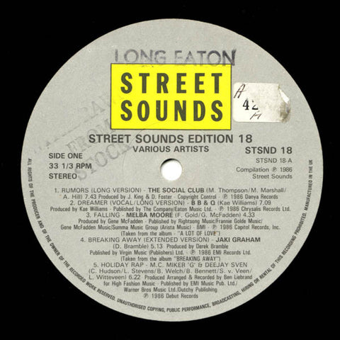 Various - Street Sounds Edition 18 12" STSND18 Street Sounds