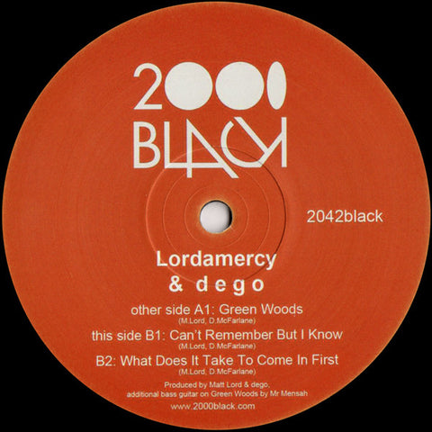 Lordamercy, Dego ‎– Green Woods - 2000 Black ‎– 2042black