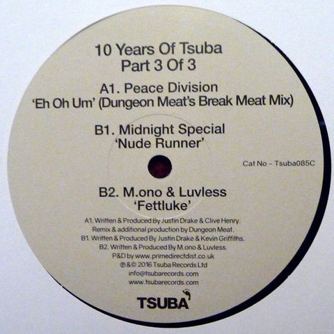 Various ‎– 10 Years Of Tsuba Part 3 Of 3 12" Tsuba Records ‎– Tsuba085C