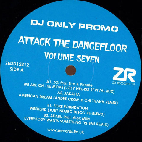 Various ‎– Attack The Dancefloor Volume Seven 12" Z Records ‎– ZEDD12212