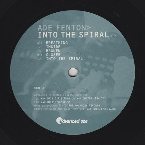 Ade Fenton ‎– Into The Spiral EP 12" Advanced ‎– ADV 006