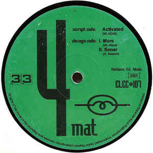 4 Mat ‎– Activated 12" Dance Record ‎– ELEC 107