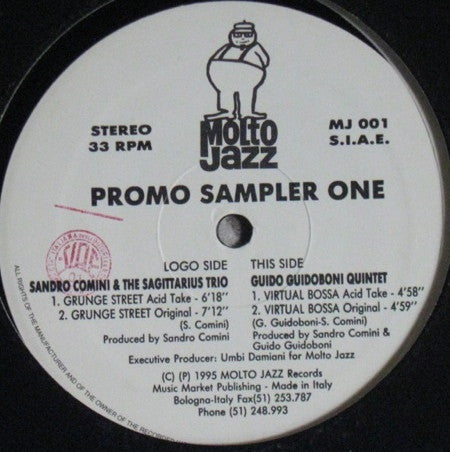Sandro Comini & The Sagittarious Trio / Guido Guidoboni Quintet - Promo Sampler One 12" Molto Jazz Records MJ001