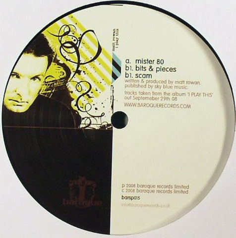 Matt Rowan ‎– I Play This Baroque Records ‎– BARSP015