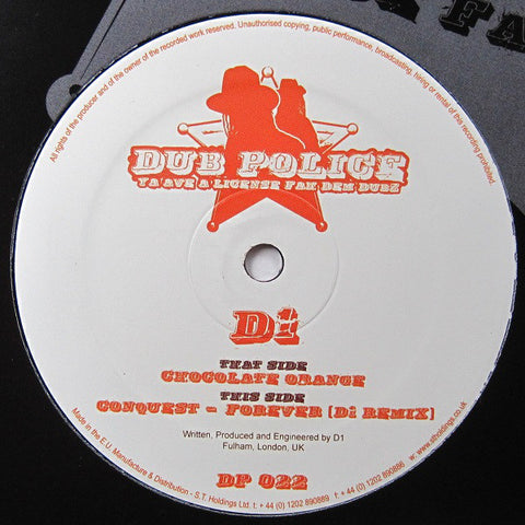 D1 ‎– Chocolate Orange - Dub Police ‎– DP 022