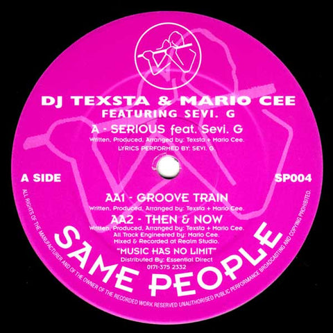 DJ Texta & Mario Cee - Serious 12" SP004 Same People