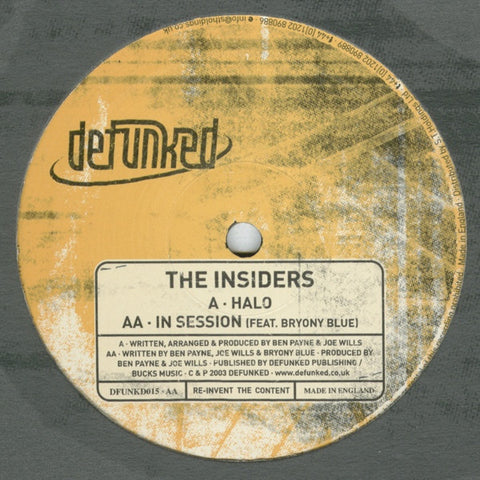 The Insiders - Halo / In Session 12" Defunked DFUNKD015