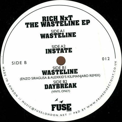 Rich NxT - The Wasteline EP 12" Fuse London FUSE012