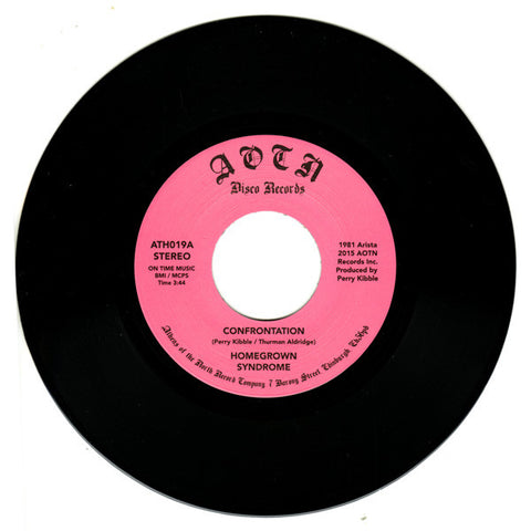 Homegrown Syndrome - Confrontation 7" ATH019 Athens Of The North