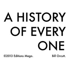 Bill Orcutt ‎– A History Of Every One - Editions Mego ‎– EMEGO 173LP