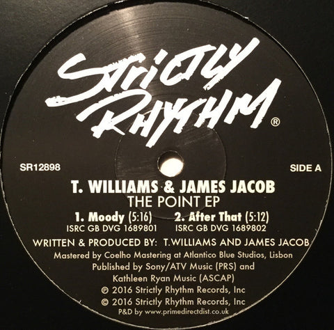 T.Williams & James Jacob - The Point EP 12" Strictly Rhythm ‎– SR12898