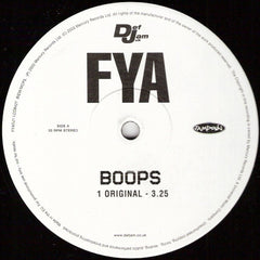 FYA ‎– Boops 12" Def Jam UK ‎– FYADJ1
