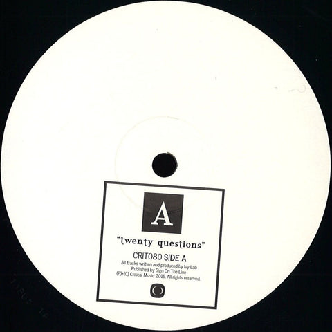 Ivy Lab ‎– Twenty Questions EP - Critical Recordings ‎– CRIT080 REPRESS