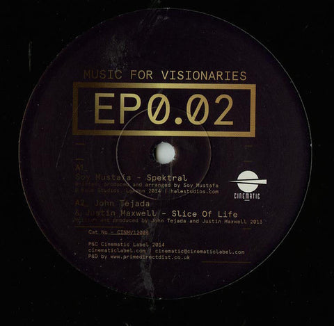 Various ‎– Music For Visionaries EP0.02 12" Cinematic Recordings ‎– CINMV12008