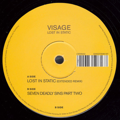 Visage ‎– Lost In Static Control Room Recordings ‎– CRRR003