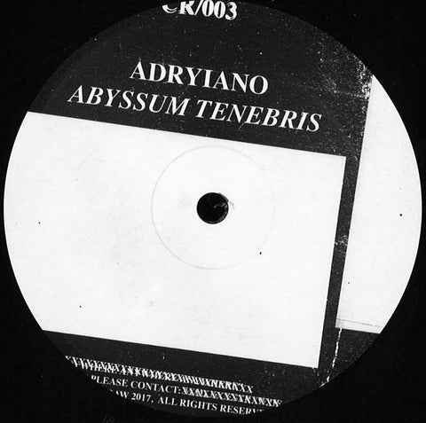 Adryiano ‎– Abyssum Tenebris 12" CESTRAW ‎– CR/003