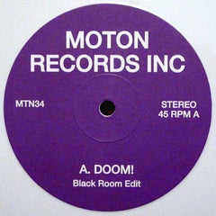 Diesel Jarvis, Black Room ‎– Doom! 12" Moton Records Inc ‎– MTN34