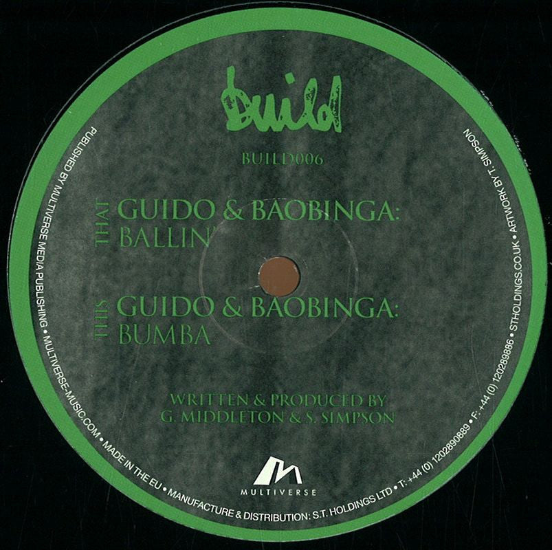 Guido & Baobinga - Ballin' 12" Build Recordings BUILD006
