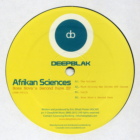 Afrikan Sciences ‎– Boss Nova's Second Pass EP Deepblak ‎– DBR-V013