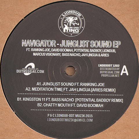 Navigator - Junglist Sound EP 12" Liondub-ODT Muzik, LionDub International ‎– LNDBXODT1202